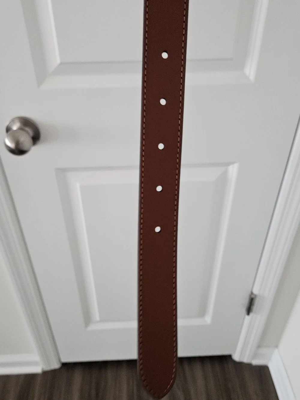 NWT Women's Lauren Ralph Lauren Logo-Keeper Leather Skinny Belt Size M